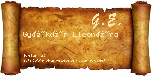 Gyökér Eleonóra névjegykártya